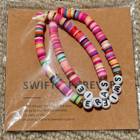 New 2 Piece Taylor Swift Swiftie Eras Beaded Colorful Bracelets - Picture 1 of 1